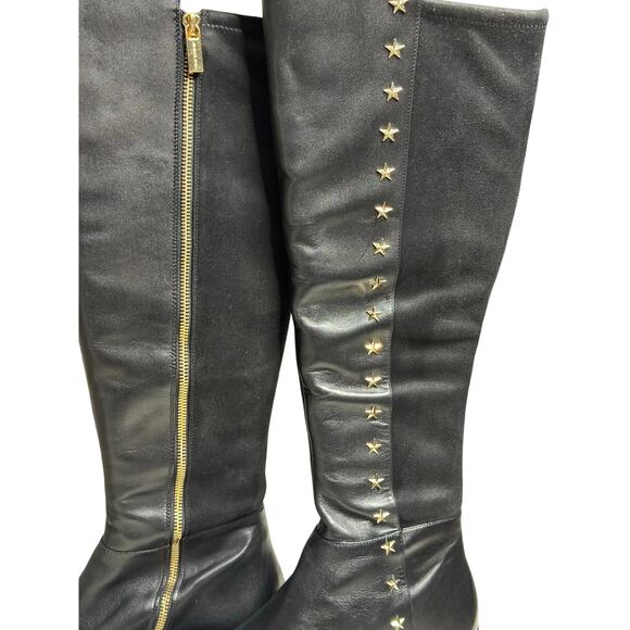 Women’s MICHAEL Michael Kors Black Zip Up Boots Sz 10 BROMLEY Flat Boot NWT - Picture 3 of 7